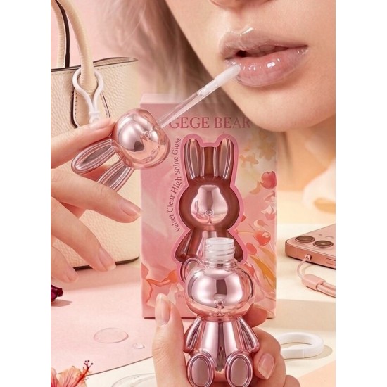 DÜKKAN DESİGN METALİK ROSE ANAHTARLIK ŞEFFAF LİP GLOSS