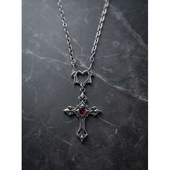DÜKKAN DESİGN BAT LOVE CROSS KOLYE