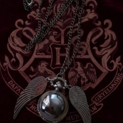 DÜKKAN DESİGN ANTRASİT HARRY POTTER SAATLİ STİTCH KOLYE