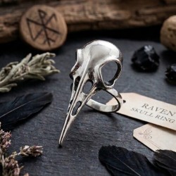 DÜKKAN DESİGN AYARLANABİLİR RAVEN SKULL YÜZÜK