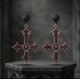 DÜKKAN DESİGN CRİMSON NİGHT STAR TERS HAÇ KÜPE