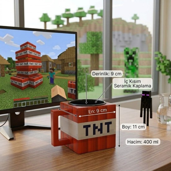 DÜKKAN DESİGN MİNE CRAFT TNT KUPA BARDAK