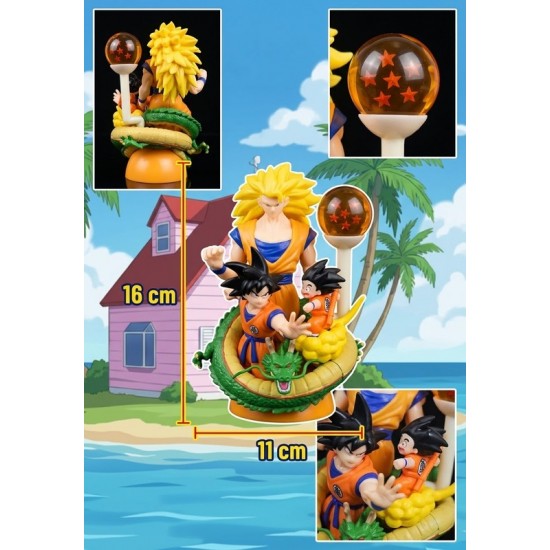 DÜKKAN DESİGN 16 CM THE EVOLUTİON OF GOKU 3 Lü FİGÜR