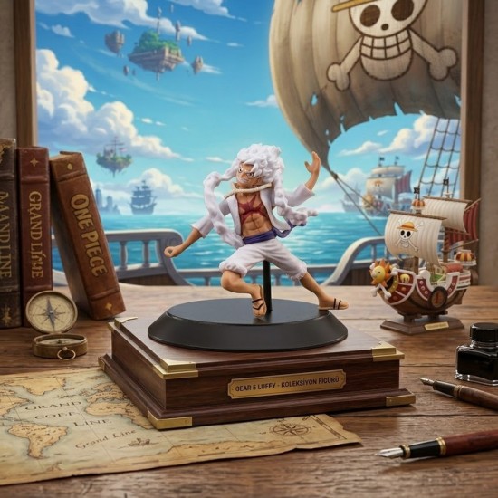DÜKKAN DESİGN  12 CM ONE PİECE GEAR5 MONKEY D. LUFFY BEYAZ