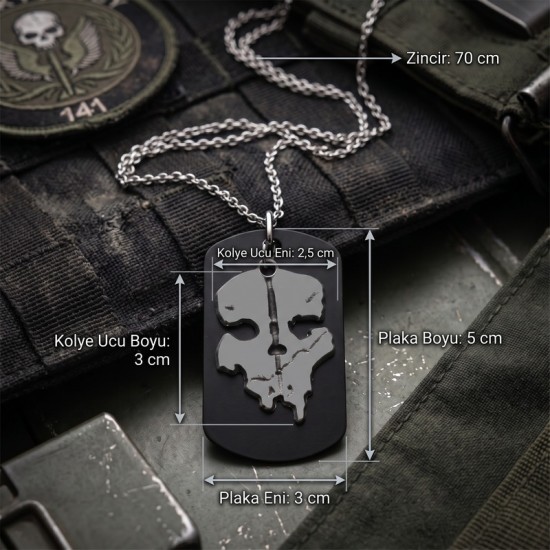 DÜKKAN DESİGN CALL OF DUTY GHOST KOLYE
