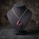 DÜKKAN DESİGN BORDO YARASA DESENLİ VAMP TABLO KOLYE