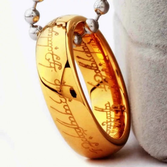 Lord of The Rings Altın Rengi Yüzük Kolye Lord of The Rings Altın Rengi Yüzük Kolye